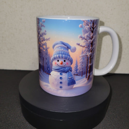 Blue Snowman - Coffee Mug