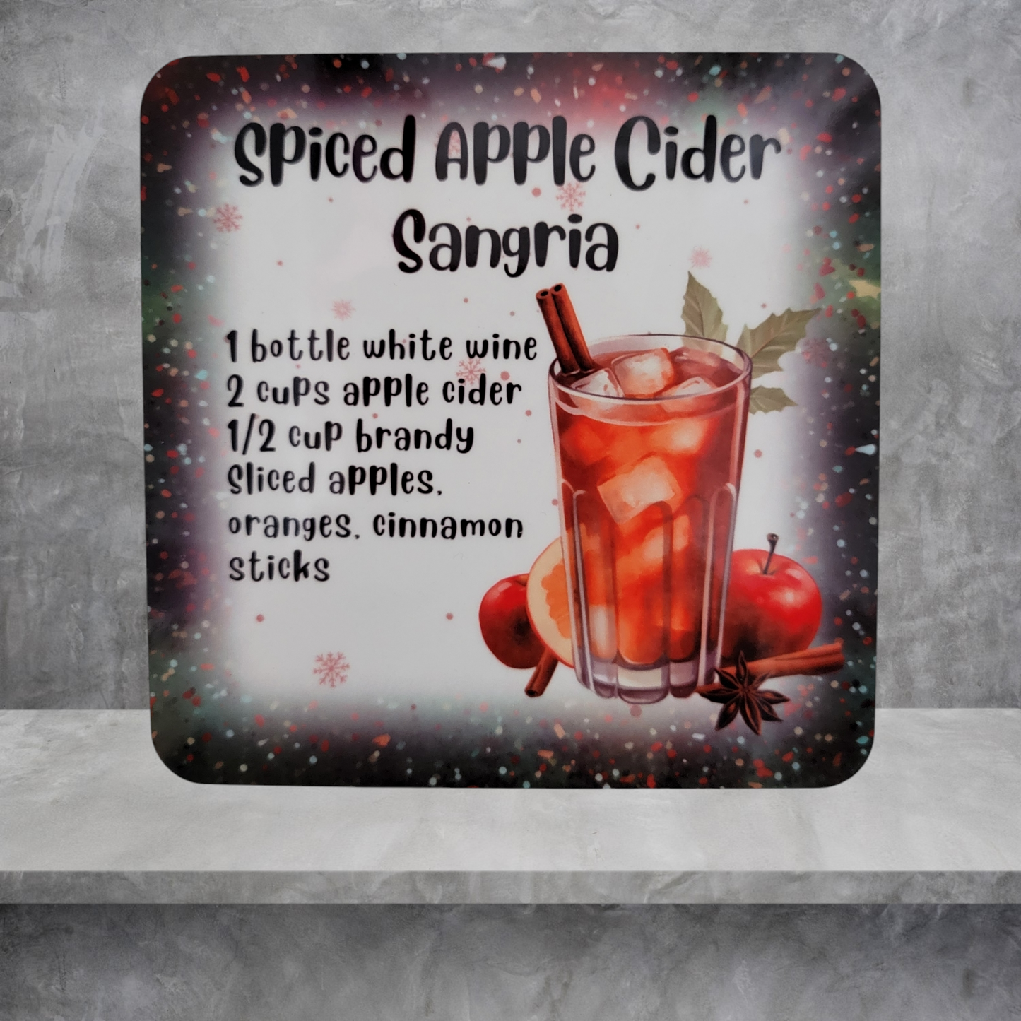 Spiced Apple Cider Sangria - Coaster